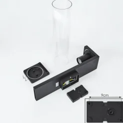 hofstein Applique murale d'extérieur Mataka Noir, 1 lumière