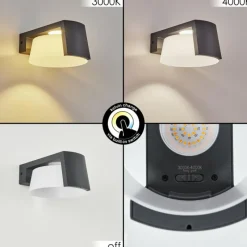 hofstein Applique murale d'extérieur Lafite Anthracite, 1 lumière