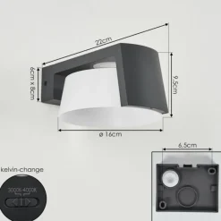 hofstein Applique murale d'extérieur Lafite Anthracite, 1 lumière