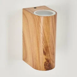 Lampes En Bois-hofstein Applique murale d'extérieur Skaabu Brun, Couleur bois, 2 lumières