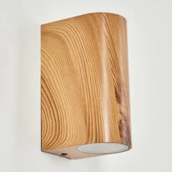 Lampes En Bois-hofstein Applique murale d'extérieur Skaabu Brun, Couleur bois, 2 lumières