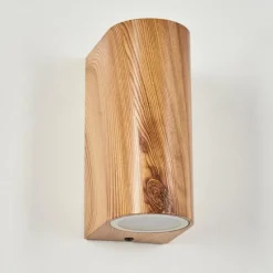 Lampes En Bois-hofstein Applique murale d'extérieur Skaabu Brun, Couleur bois, 2 lumières