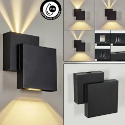 hofstein Applique murale d'extérieur Colare LED Noir, 1 lumière