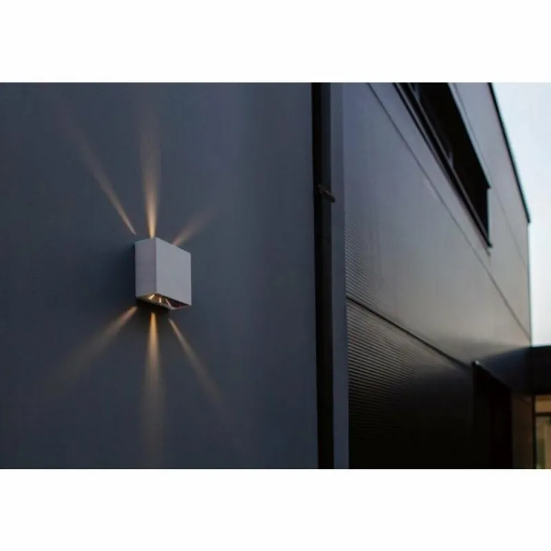 Luminaires Lutec Applique murale d'extérieur Lutec Gemini LED Blanc, 2 lumières