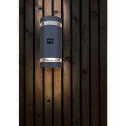 Luminaires Lutec Applique murale d'extérieur Lutec Focus Anthracite, 2 lumières, Détecteur de mouvement