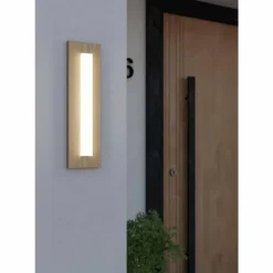 Lampes En Bois-Luminaires Eglo Applique murale d'extérieur Eglo BITETTO LED Couleur bois, 1 lumière