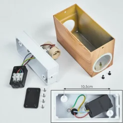 Lampes En Bois-hofstein Applique murale d'extérieur Skaabu Couleur bois, 2 lumières