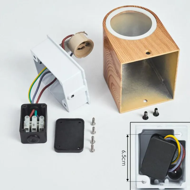 Lampes En Bois-hofstein Applique murale d'extérieur Skaabu Couleur bois, 1 lumière