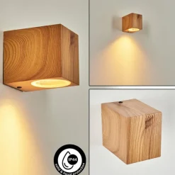 Lampes En Bois-hofstein Applique murale d'extérieur Skaabu Couleur bois, 1 lumière