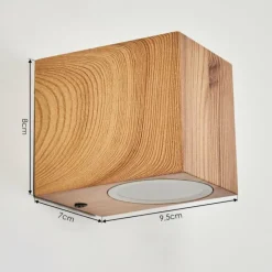 Lampes En Bois-hofstein Applique murale d'extérieur Skaabu Couleur bois, 1 lumière