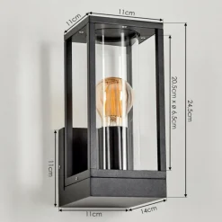 hofstein Applique murale d'extérieur Profundidad Noir, 1 lumière