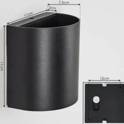 hofstein Applique murale d'extérieur Arteaga LED Noir, 1 lumière