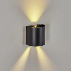 hofstein Applique murale d'extérieur Arteaga LED Noir, 1 lumière