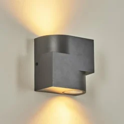 hofstein Applique murale d'extérieur Lolog Anthracite, 2 lumières