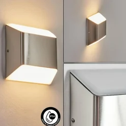 hofstein Applique murale d'extérieur Yobo LED Acier inoxydable, 1 lumière