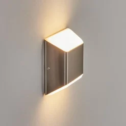 hofstein Applique murale d'extérieur Yobo LED Acier inoxydable, 1 lumière