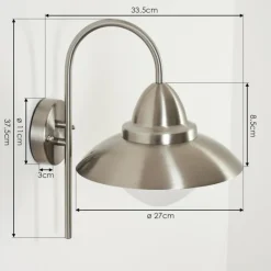 hofstein Applique murale d'extérieur Gielas LED Nickel mat, 1 lumière
