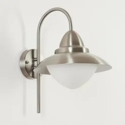 hofstein Applique murale d'extérieur Gielas LED Nickel mat, 1 lumière