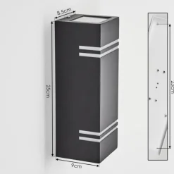 hofstein Applique murale d'extérieur Fokpo LED Noir, 1 lumière