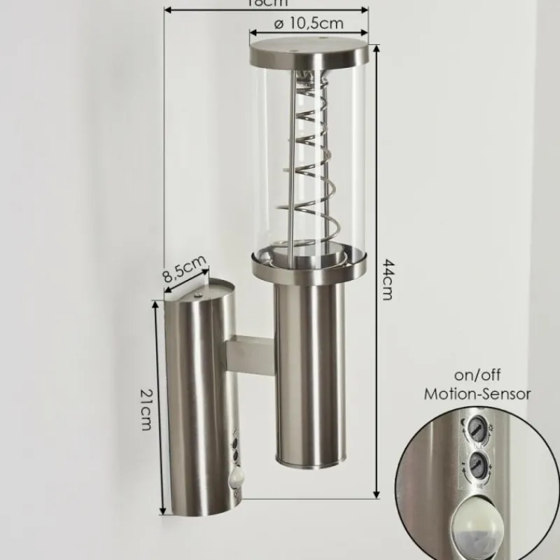 hofstein Applique murale d'extérieur Natalia Acier inoxydable, 2 lumières