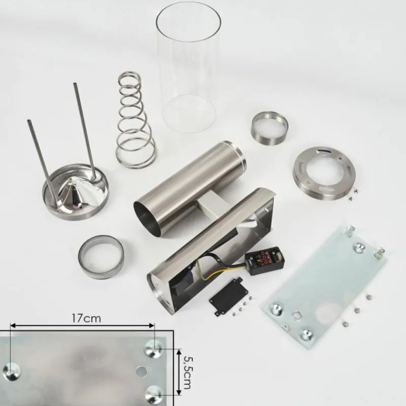 hofstein Applique murale d'extérieur Natalia Acier inoxydable, 2 lumières