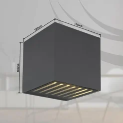 Luminaires Globo Lighting Applique murale d'extérieur Globo ILLI LED Anthracite, 1 lumière