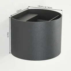 hofstein Applique murale d'extérieur Tamarin LED Anthracite, 2 lumières