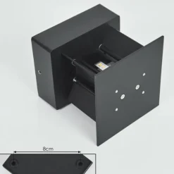 hofstein Applique murale d'extérieur Tamarin LED Noir, 2 lumières