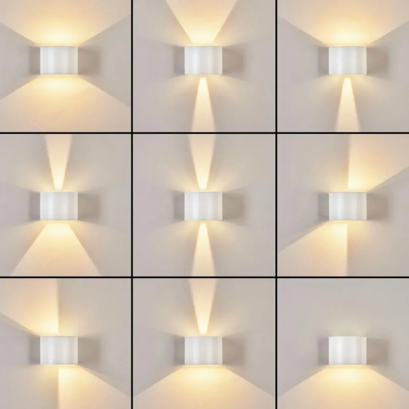 hofstein Applique murale d'extérieur Tamarin LED Blanc, 2 lumières