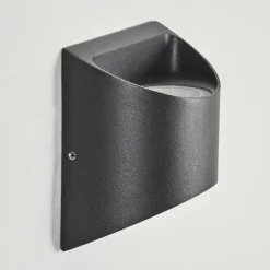 hofstein Applique murale d'extérieur Suriyaco LED Noir, 2 lumières