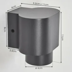 hofstein Applique murale d'extérieur Guampacha Anthracite, 1 lumière