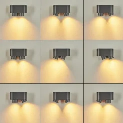 hofstein Applique murale d'extérieur Guampacha Anthracite, 2 lumières