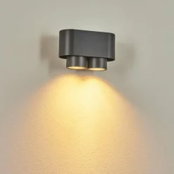 hofstein Applique murale d'extérieur Guampacha Anthracite, 2 lumières