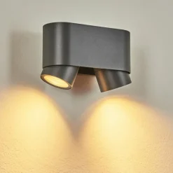 hofstein Applique murale d'extérieur Guampacha Anthracite, 2 lumières