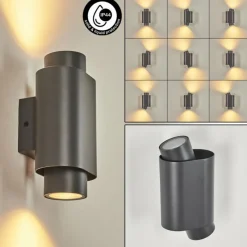 hofstein Applique murale d'extérieur Guampacha Anthracite, 2 lumières