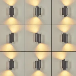 hofstein Applique murale d'extérieur Guampacha Anthracite, 2 lumières