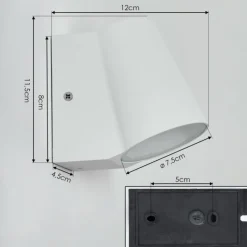 hofstein Applique murale d'extérieur Swisher LED Blanc, 1 lumière