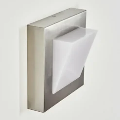 hofstein Applique murale d'extérieur Stearns LED Nickel mat, 1 lumière