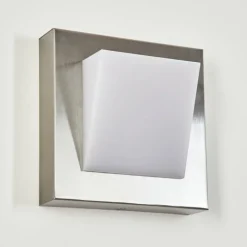 hofstein Applique murale d'extérieur Stearns LED Nickel mat, 1 lumière