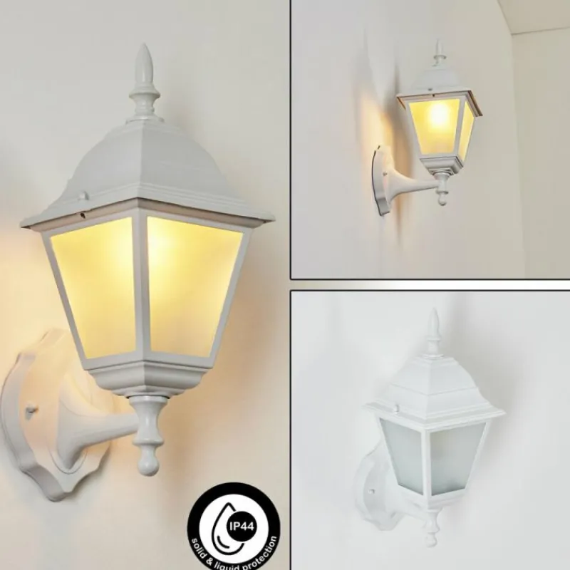 Luminaires Rustiques-hofstein Applique murale d'extérieur Naofe Blanc, 1 lumière