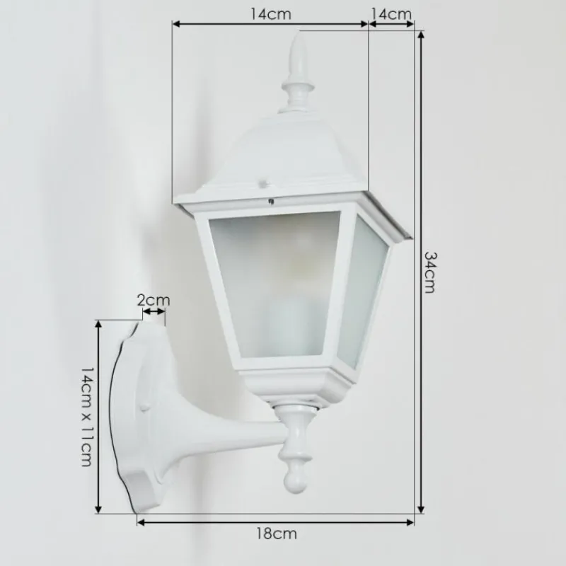 Luminaires Rustiques-hofstein Applique murale d'extérieur Naofe Blanc, 1 lumière