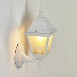 Luminaires Rustiques-hofstein Applique murale d'extérieur Naofe Blanc, 1 lumière