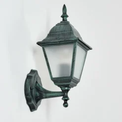 Luminaires Rustiques-hofstein Applique murale d'extérieur Naofe Vert, Noir, 1 lumière