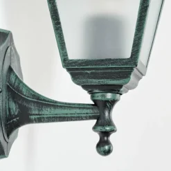 Luminaires Rustiques-hofstein Applique murale d'extérieur Naofe Vert, Noir, 1 lumière