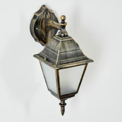 Luminaires Rustiques-hofstein Applique murale d'extérieur Naofe Brun, Or, 1 lumière