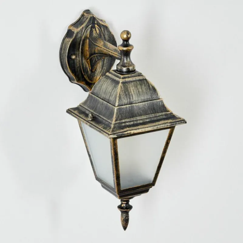 Luminaires Rustiques-hofstein Applique murale d'extérieur Naofe Brun, Or, 1 lumière