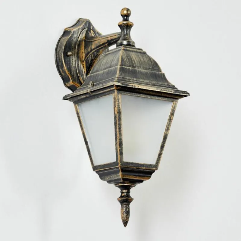 Luminaires Rustiques-hofstein Applique murale d'extérieur Naofe Brun, Or, 1 lumière