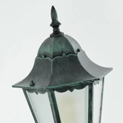 Luminaires Rustiques-hofstein Applique murale d'extérieur Hongkong Vert, Noir, 1 lumière, Détecteur de mouvement