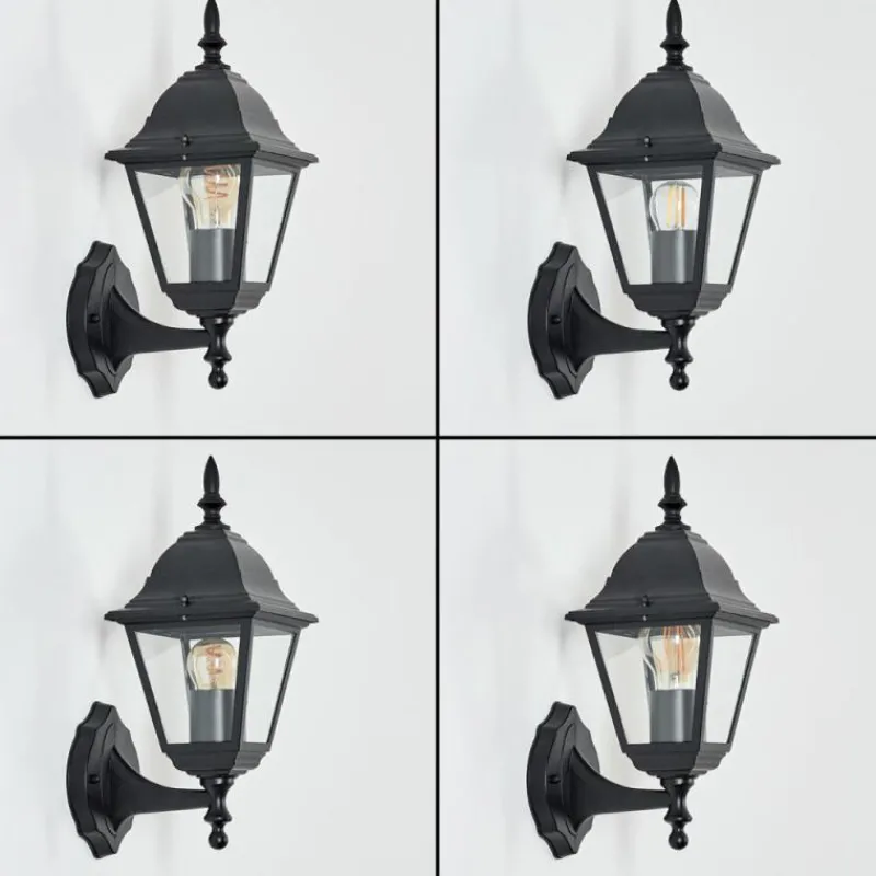 Luminaires Rustiques-hofstein Applique murale d'extérieur Naofe Noir, 1 lumière