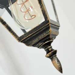 Luminaires Rustiques-hofstein Applique murale d'extérieur Naofe Brun, Or, 1 lumière